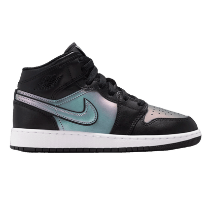 Nike Air Jordan 1 Mid SE BG Black White (GS)