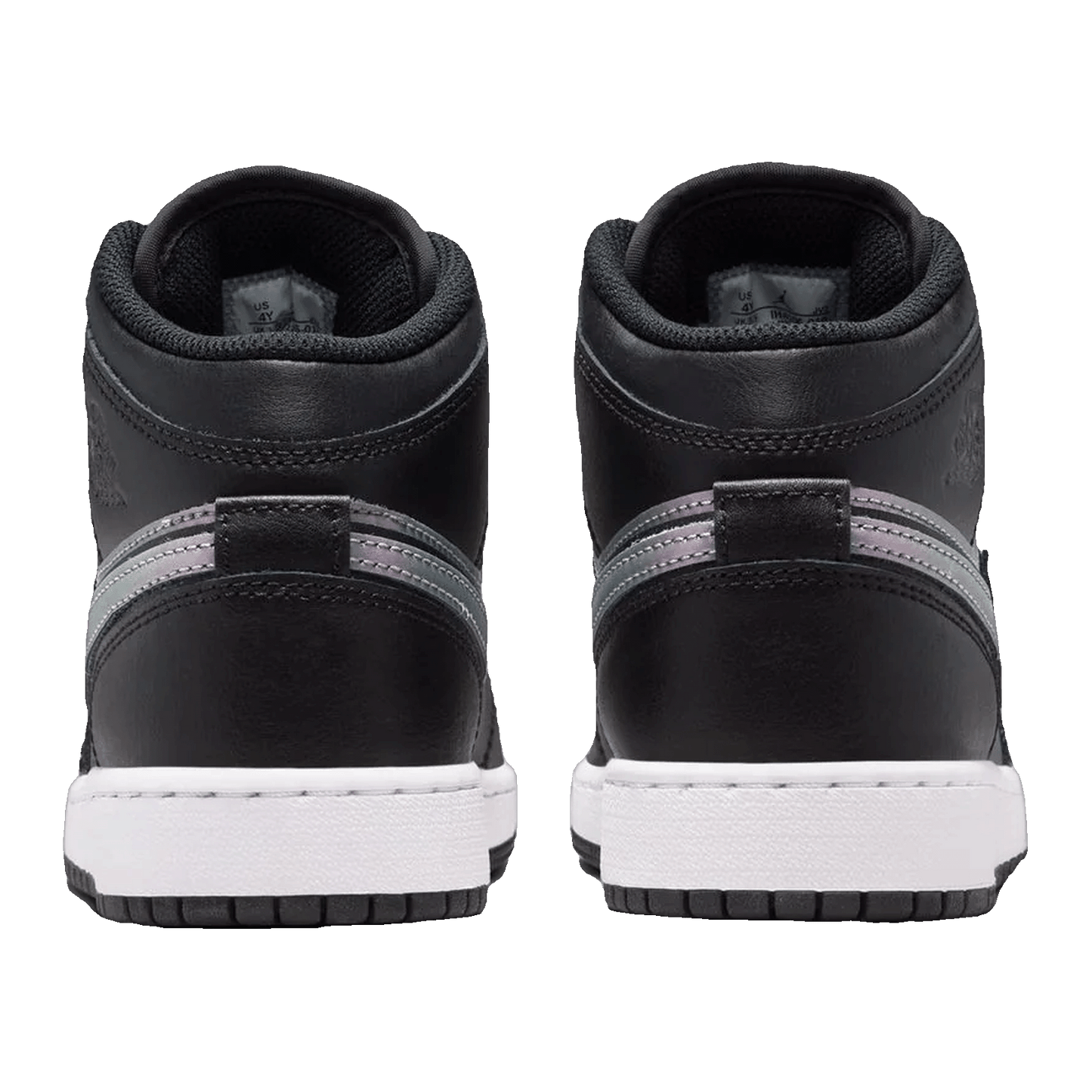 Nike Air Jordan 1 Mid SE BG Black White (GS) Back