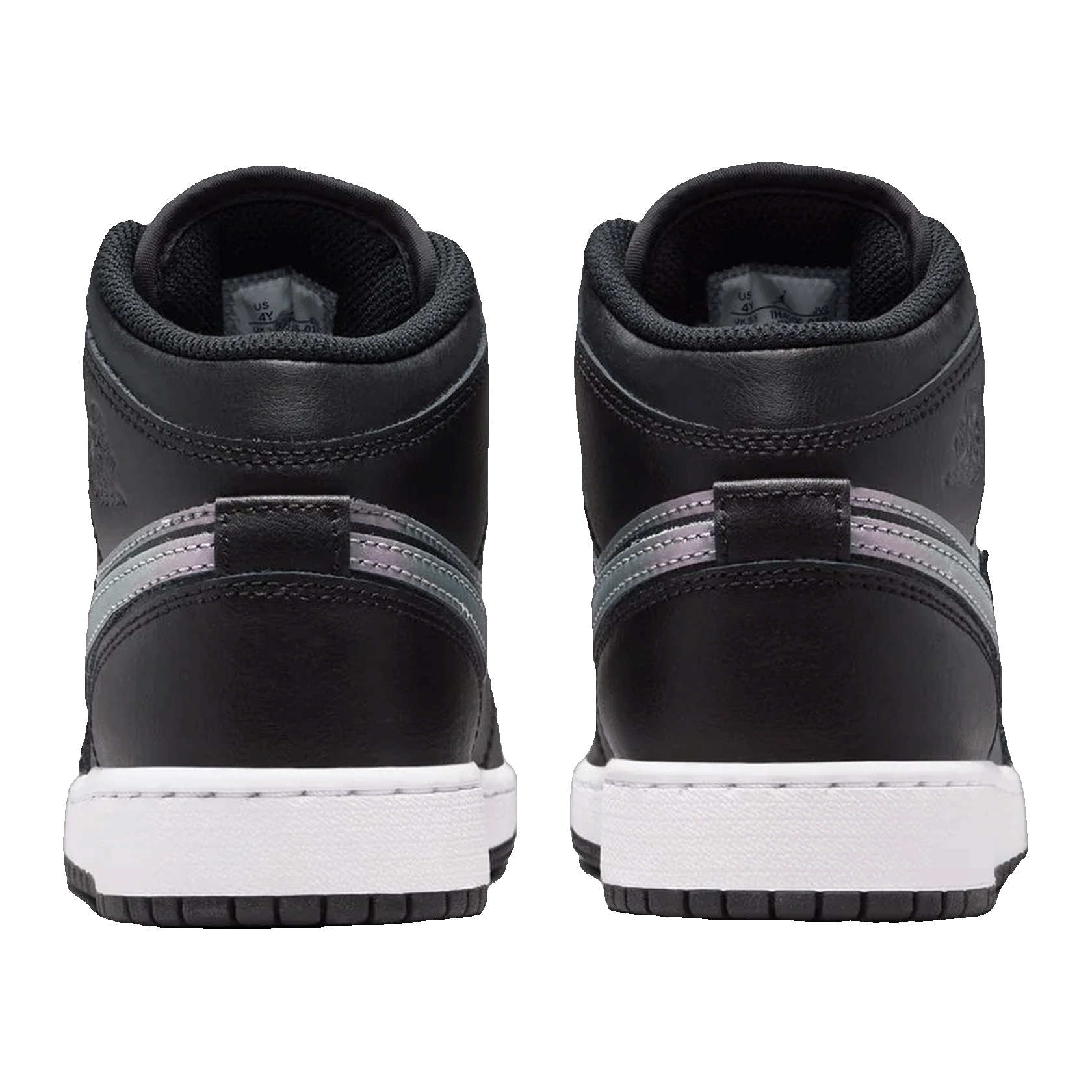 Nike Air Jordan 1 Mid SE BG Black White (GS) Back