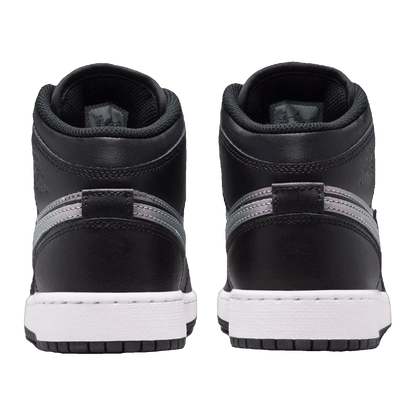Nike Air Jordan 1 Mid SE BG Black White (GS) Back