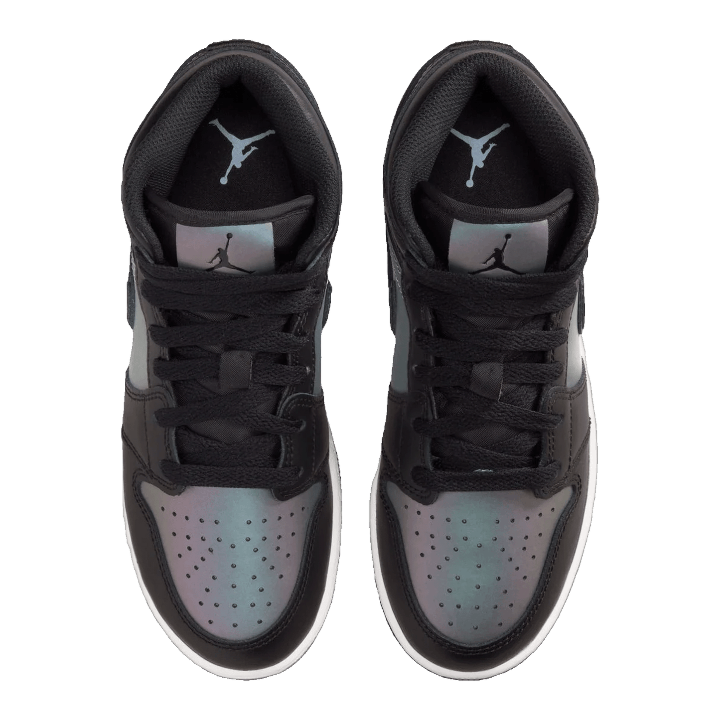 Nike Air Jordan 1 Mid SE BG Black White (GS) Oben