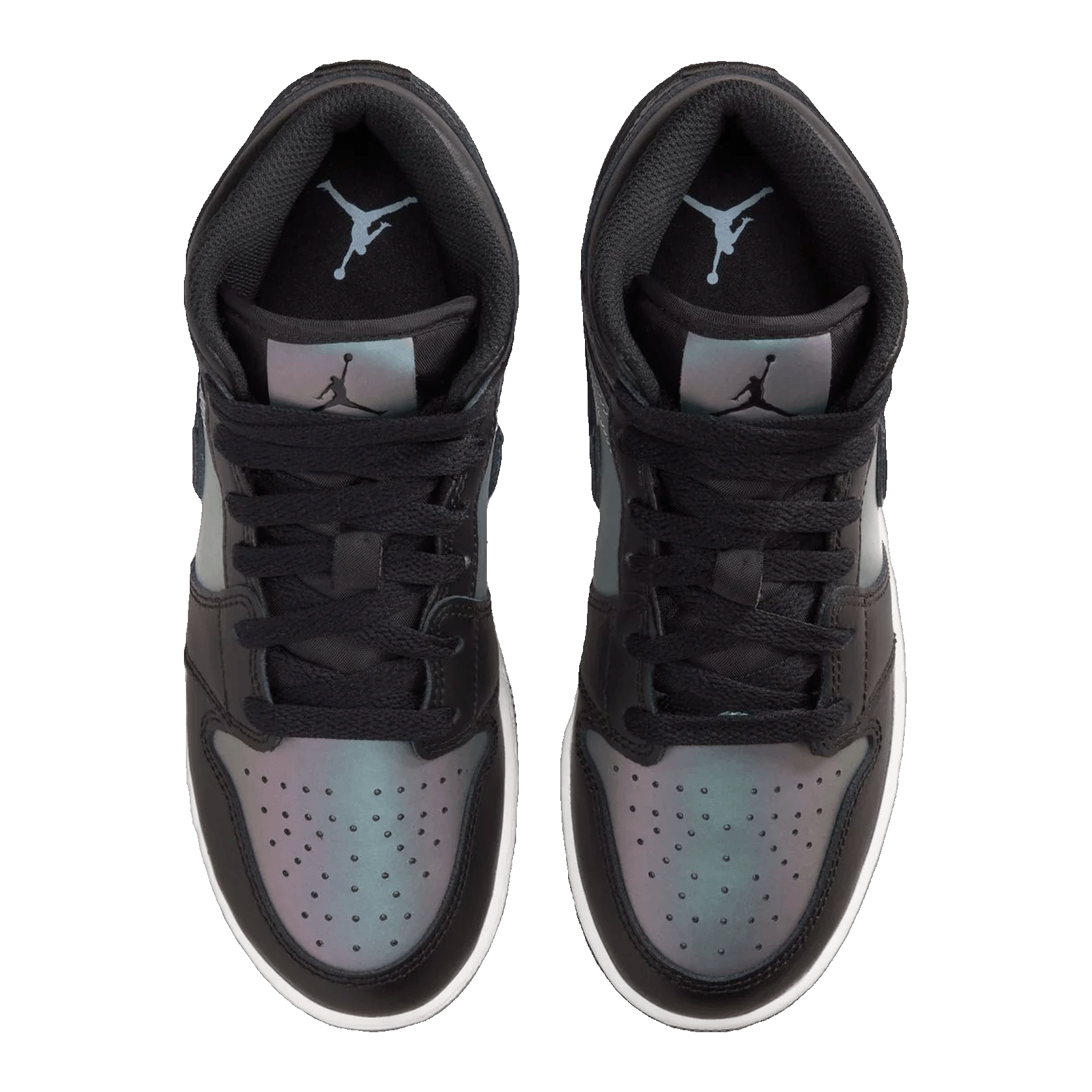 Nike Air Jordan 1 Mid SE BG Black White (GS) Oben