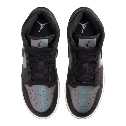 Nike Air Jordan 1 Mid SE BG Black White (GS) Oben