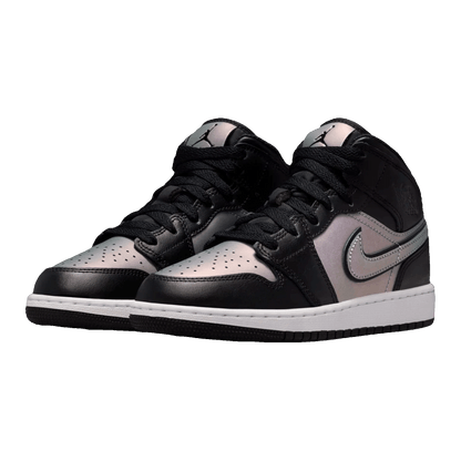 Nike Air Jordan 1 Mid SE BG Black White (GS) Side