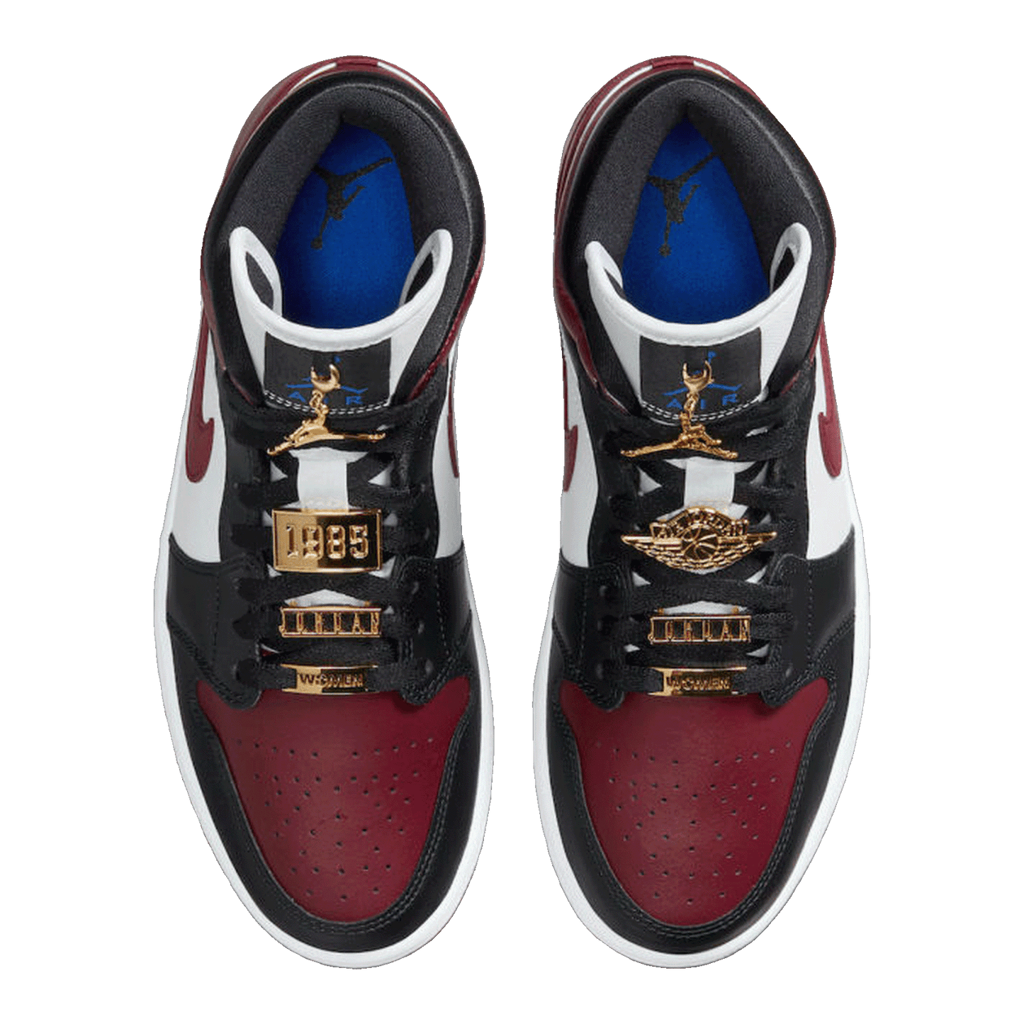 Nike Air Jordan 1 Mid SE Black Dark Beetroot (W) Oben