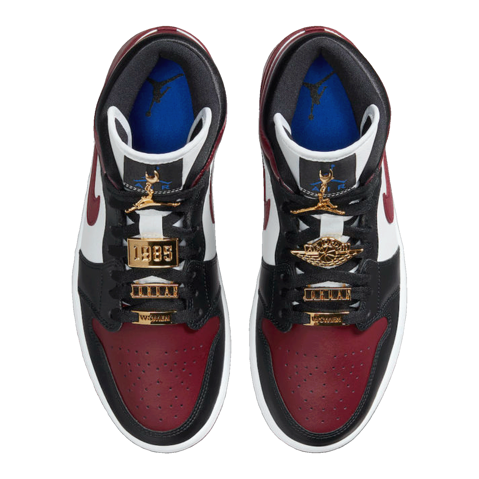 Nike Air Jordan 1 Mid SE Black Dark Beetroot (W) Oben