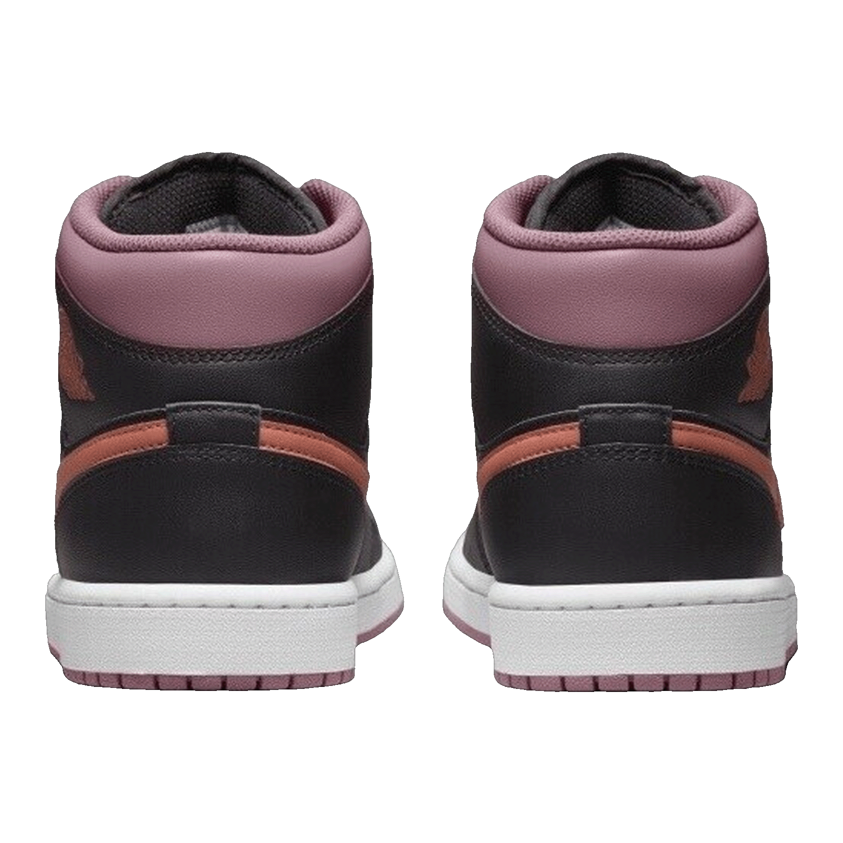 Nike Air Jordan 1 Mid SE Black Sky J Mauve White Sky J Orange (GS) Back