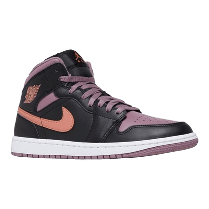 Nike Air Jordan 1 Mid SE Black Sky J Mauve White Sky J Orange (GS) Side