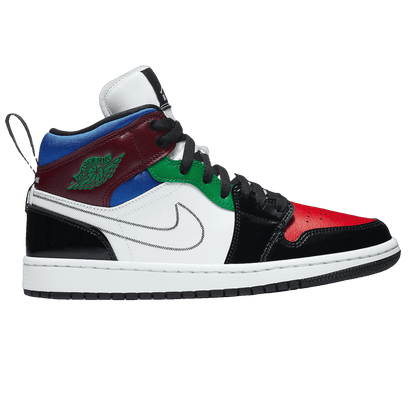 Nike Air Jordan 1 Mid SE Black White Multi-Color (W)