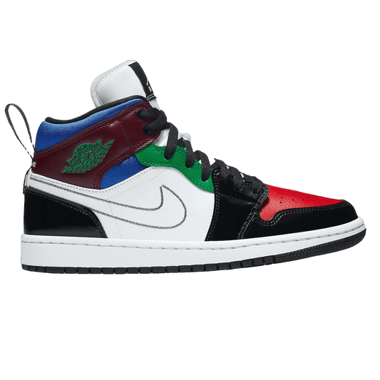 Nike Air Jordan 1 Mid SE Black White Multi-Color (W)