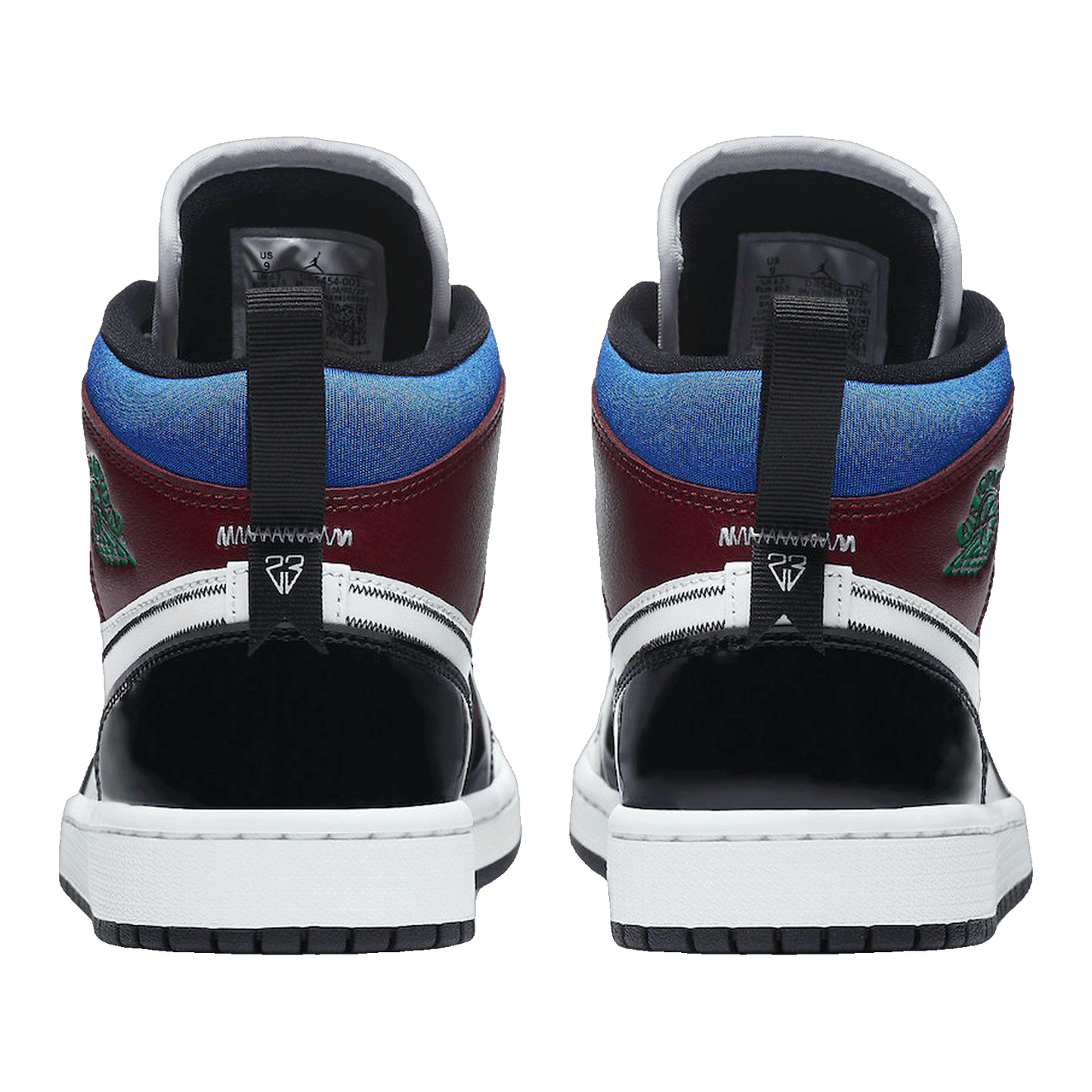 Nike Air Jordan 1 Mid SE Black White Multi-Color (W) Back