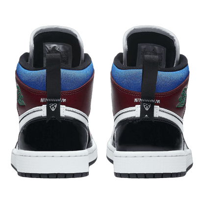 Nike Air Jordan 1 Mid SE Black White Multi-Color (W) Back