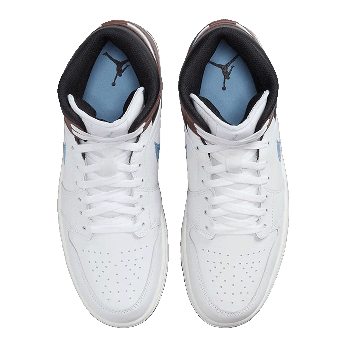 Nike Air Jordan 1 Mid SE Brown Blue Grey Oben