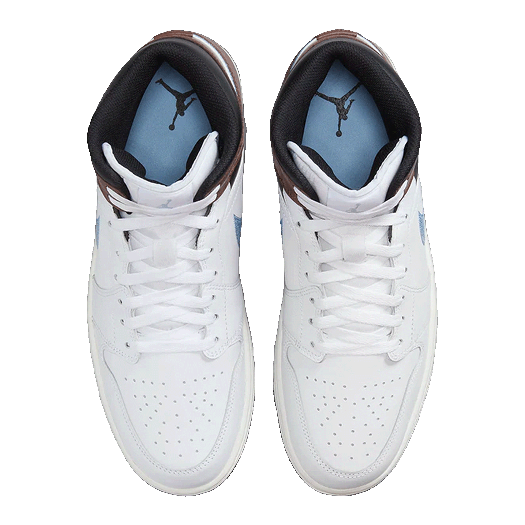 Nike Air Jordan 1 Mid SE Brown Blue Grey Oben