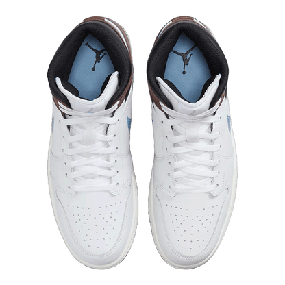 Nike Air Jordan 1 Mid SE Brown Blue Grey Oben