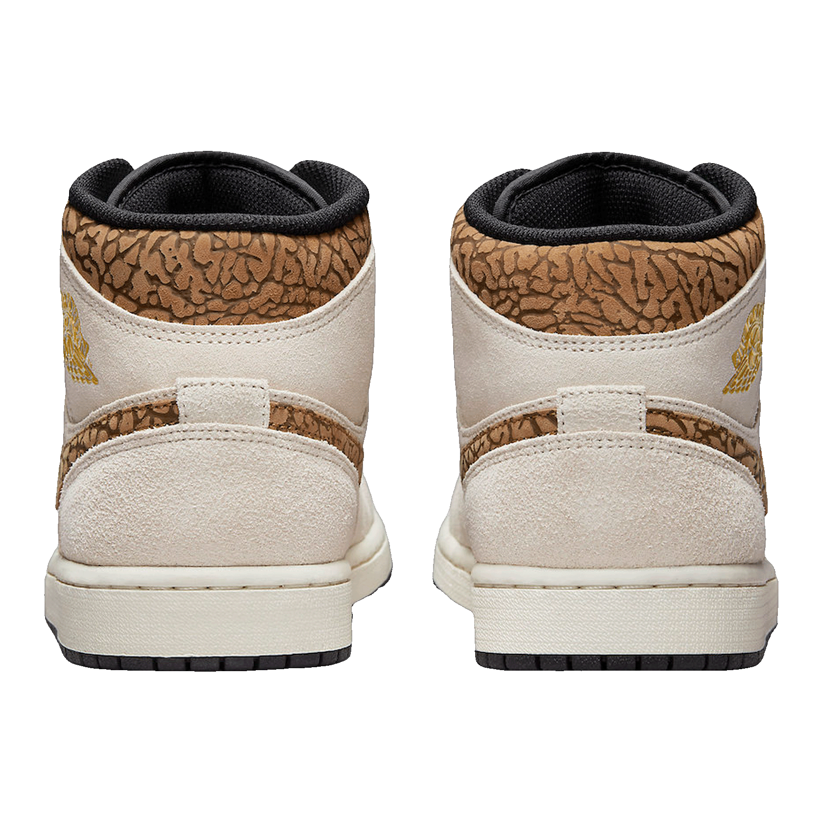 Nike Air Jordan 1 Mid SE Brown Elephant (GS) Back