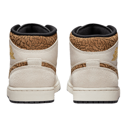 Nike Air Jordan 1 Mid SE Brown Elephant (GS) Back