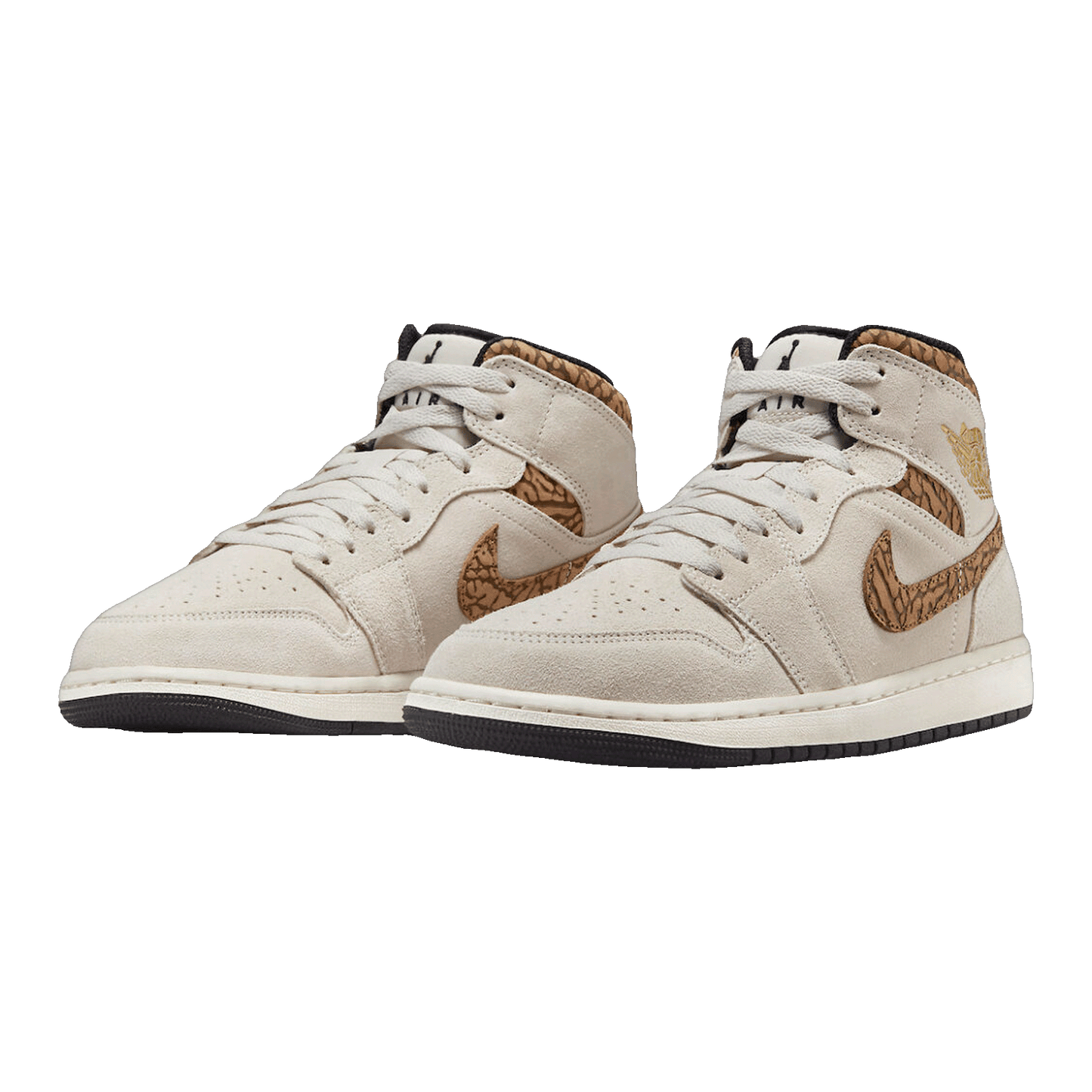 Nike Air Jordan 1 Mid SE Brown Elephant (GS) Side
