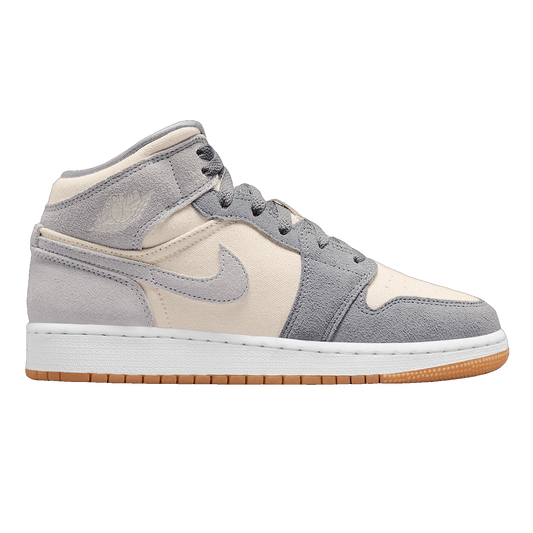 Nike Air Jordan 1 Mid SE Coconut Milk Particle Grey (GS)