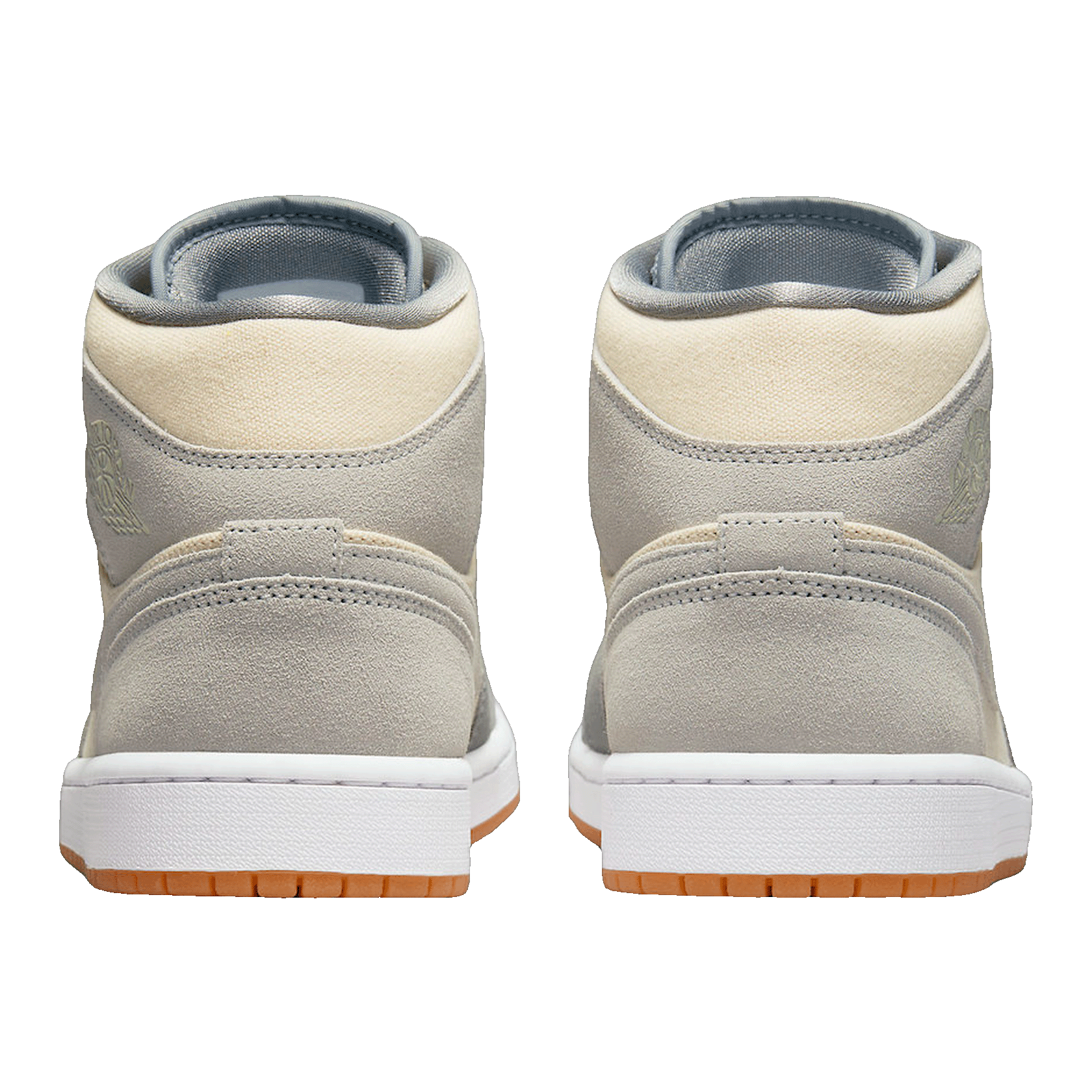 Nike Air Jordan 1 Mid SE Coconut Milk Particle Grey (GS) Back
