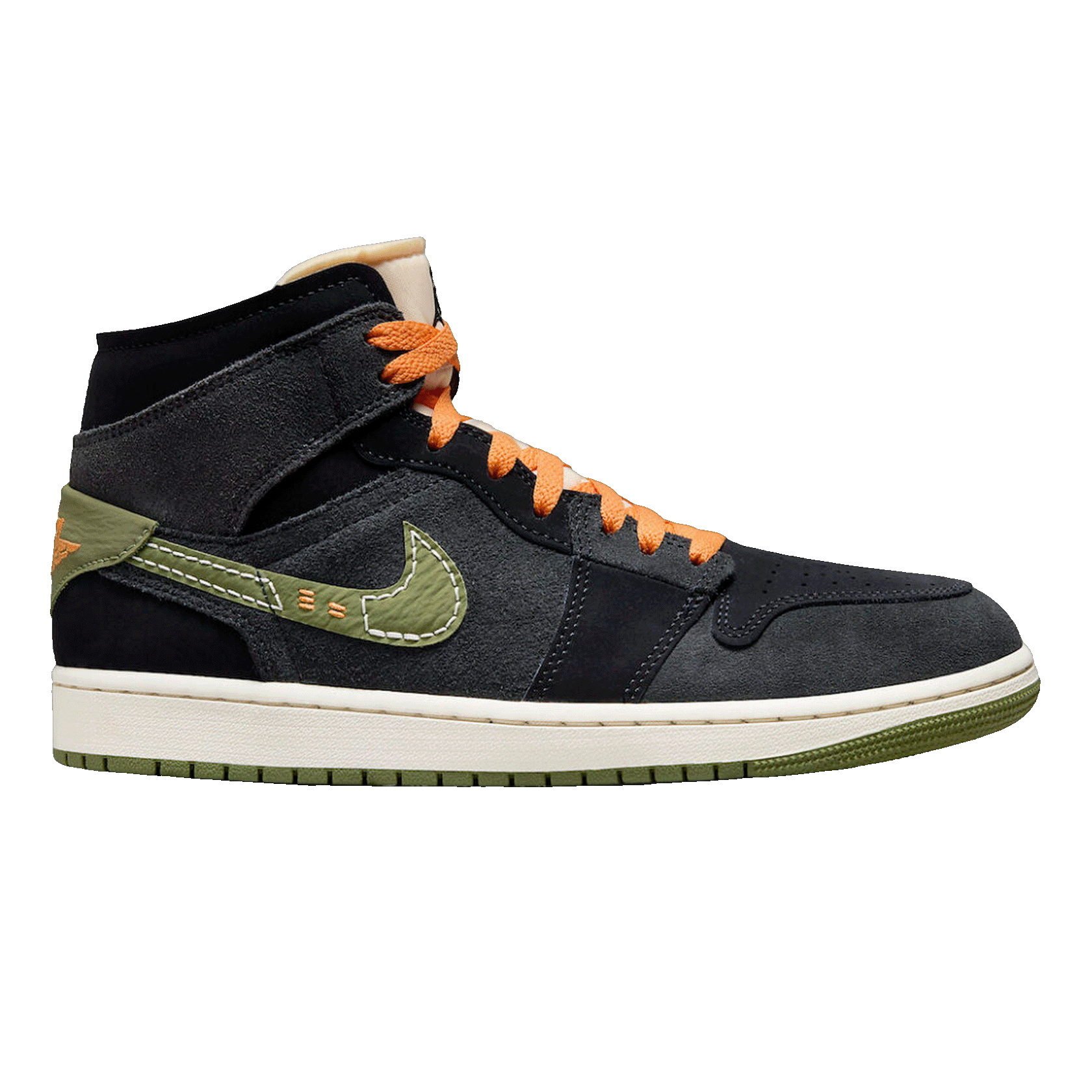 Nike Air Jordan 1 Mid SE Craft Anthracite Light Olive (GS)