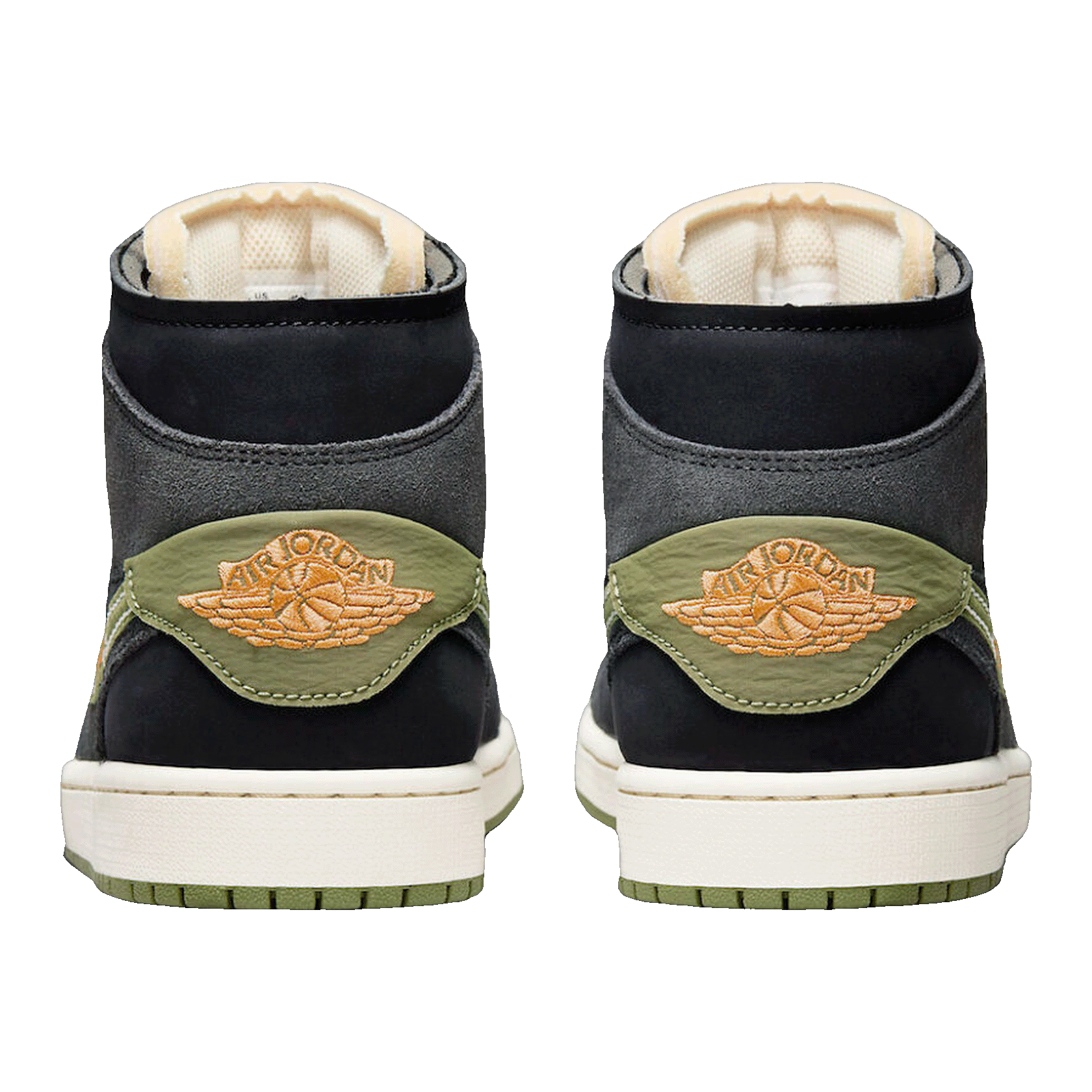 Nike Air Jordan 1 Mid SE Craft Anthracite Light Olive (GS) Back