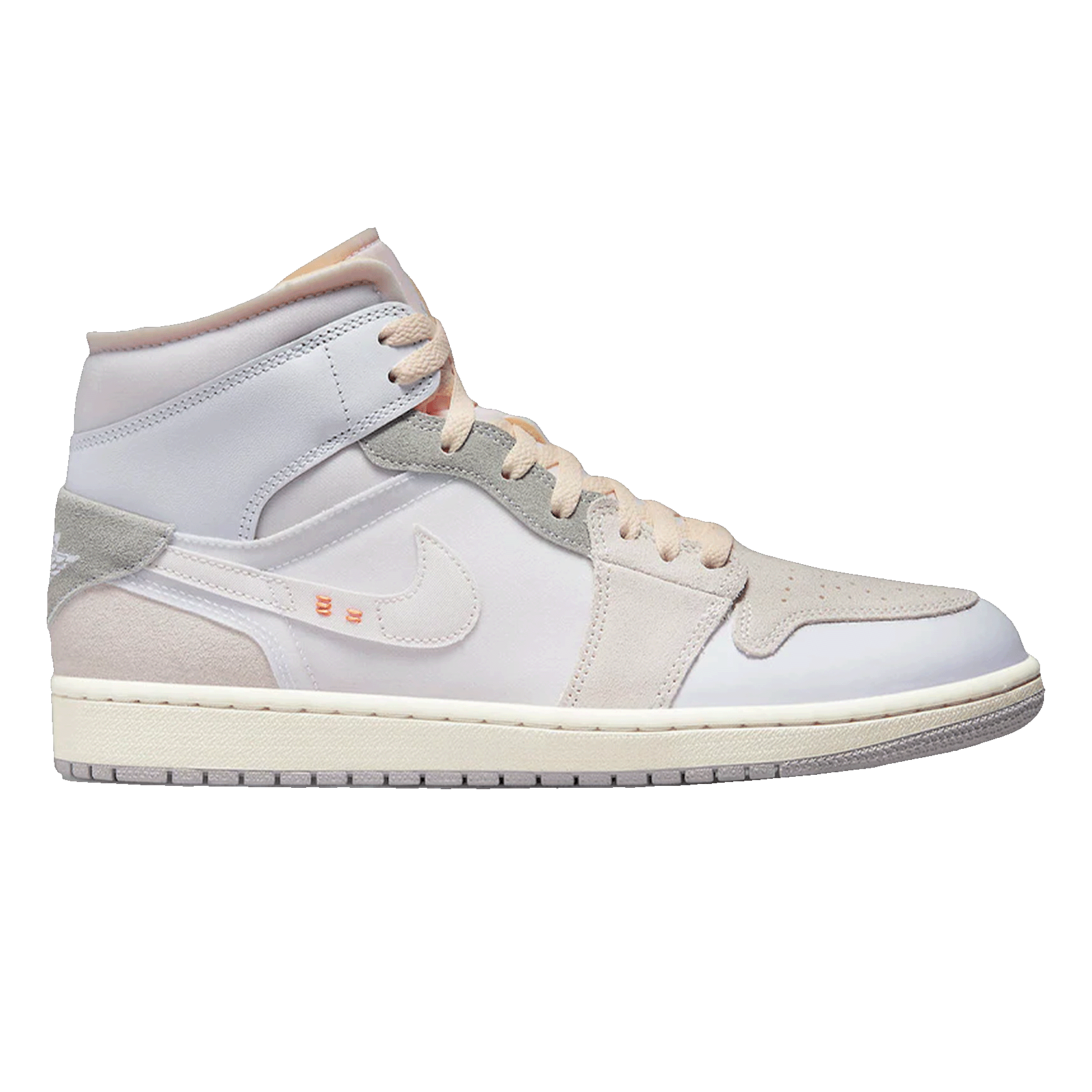 Nike Air Jordan 1 Mid SE Craft Inside Out White Grey (GS)