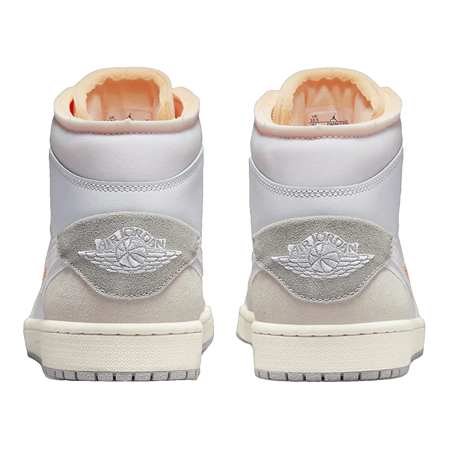 Nike Air Jordan 1 Mid SE Craft Inside Out White Grey (GS) Back