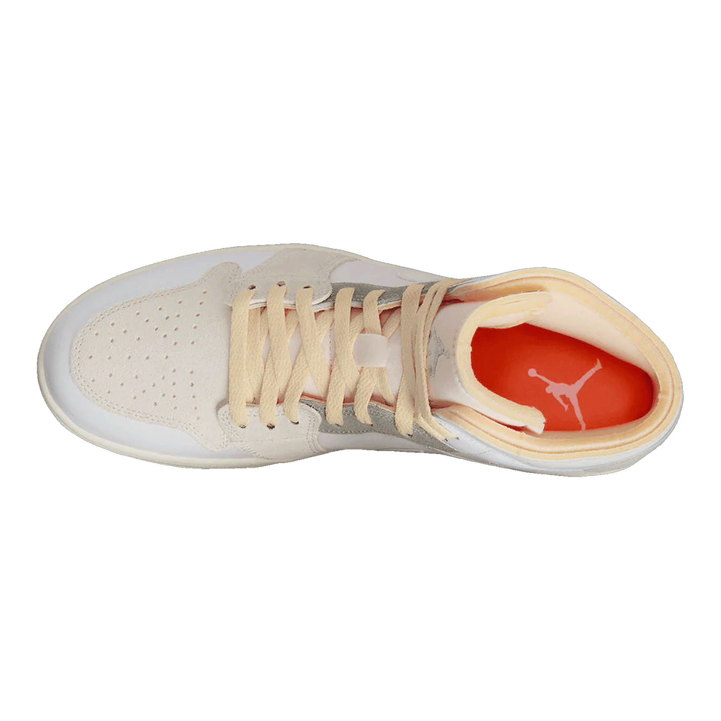 Nike Air Jordan 1 Mid SE Craft Inside Out White Grey (GS) Oben