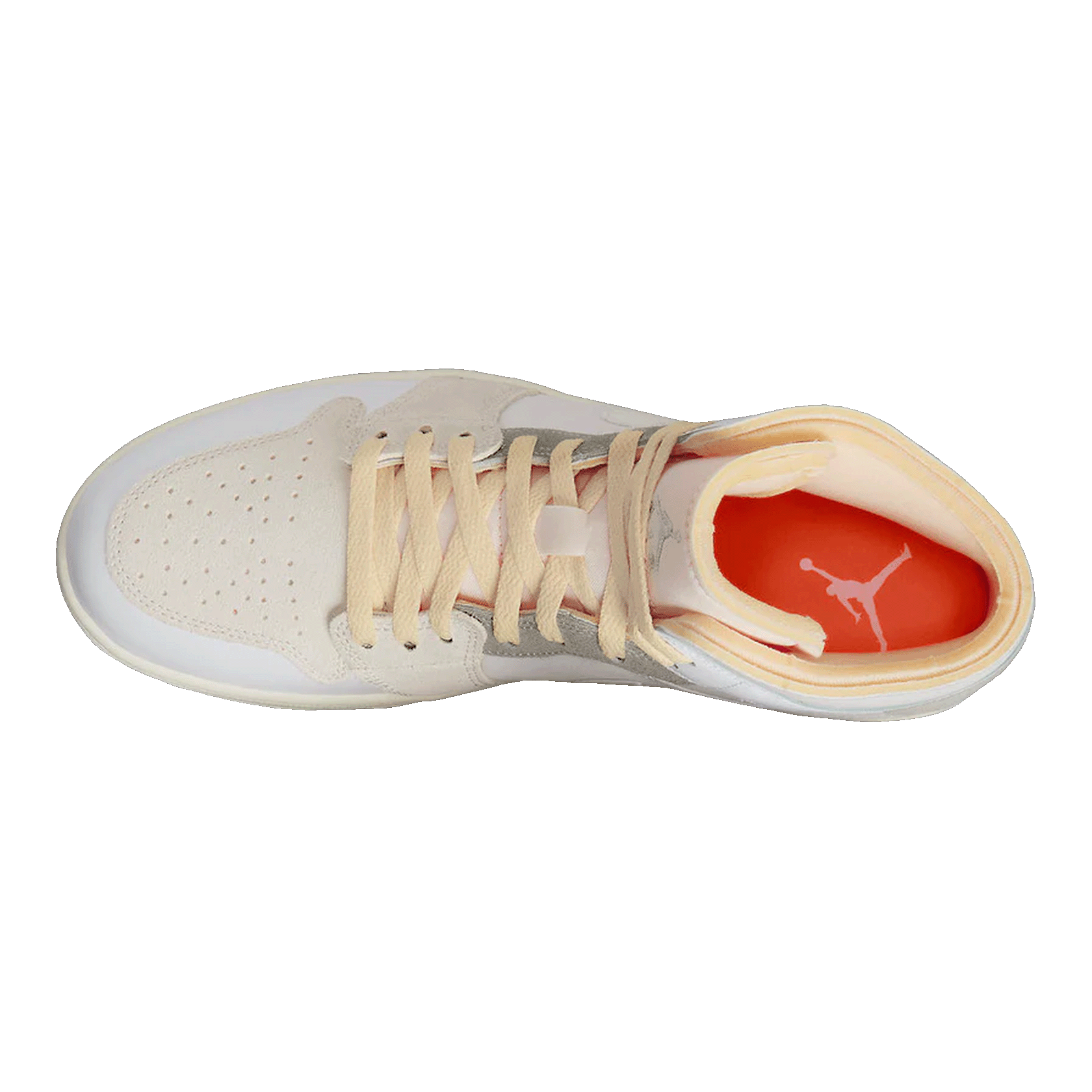 Nike Air Jordan 1 Mid SE Craft Inside Out White Grey (GS) Oben