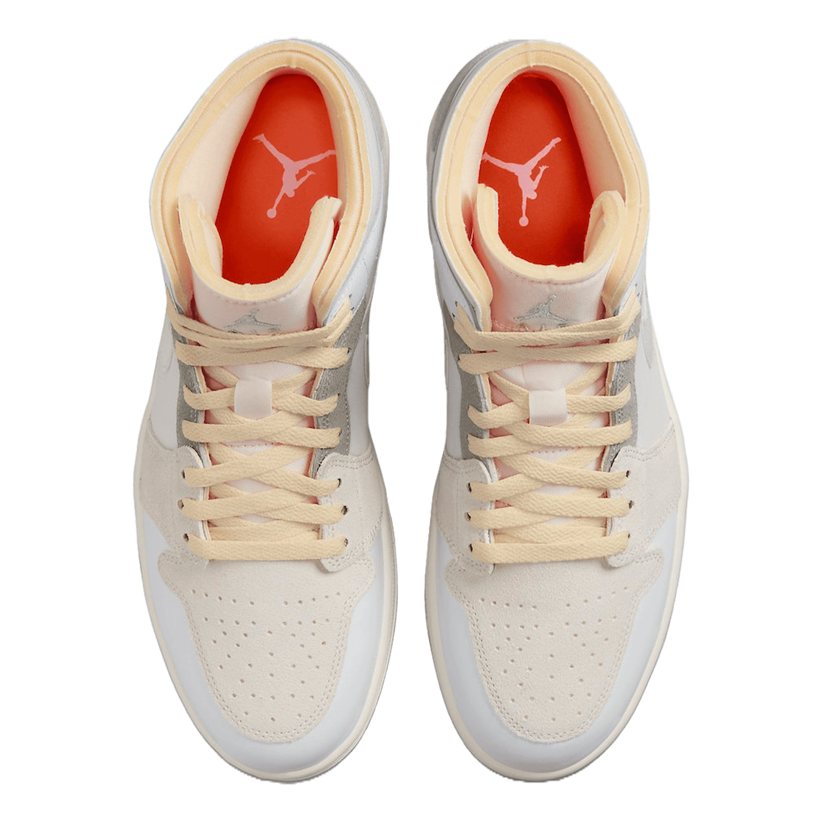 Nike Air Jordan 1 Mid SE Craft Inside Out White Grey Oben