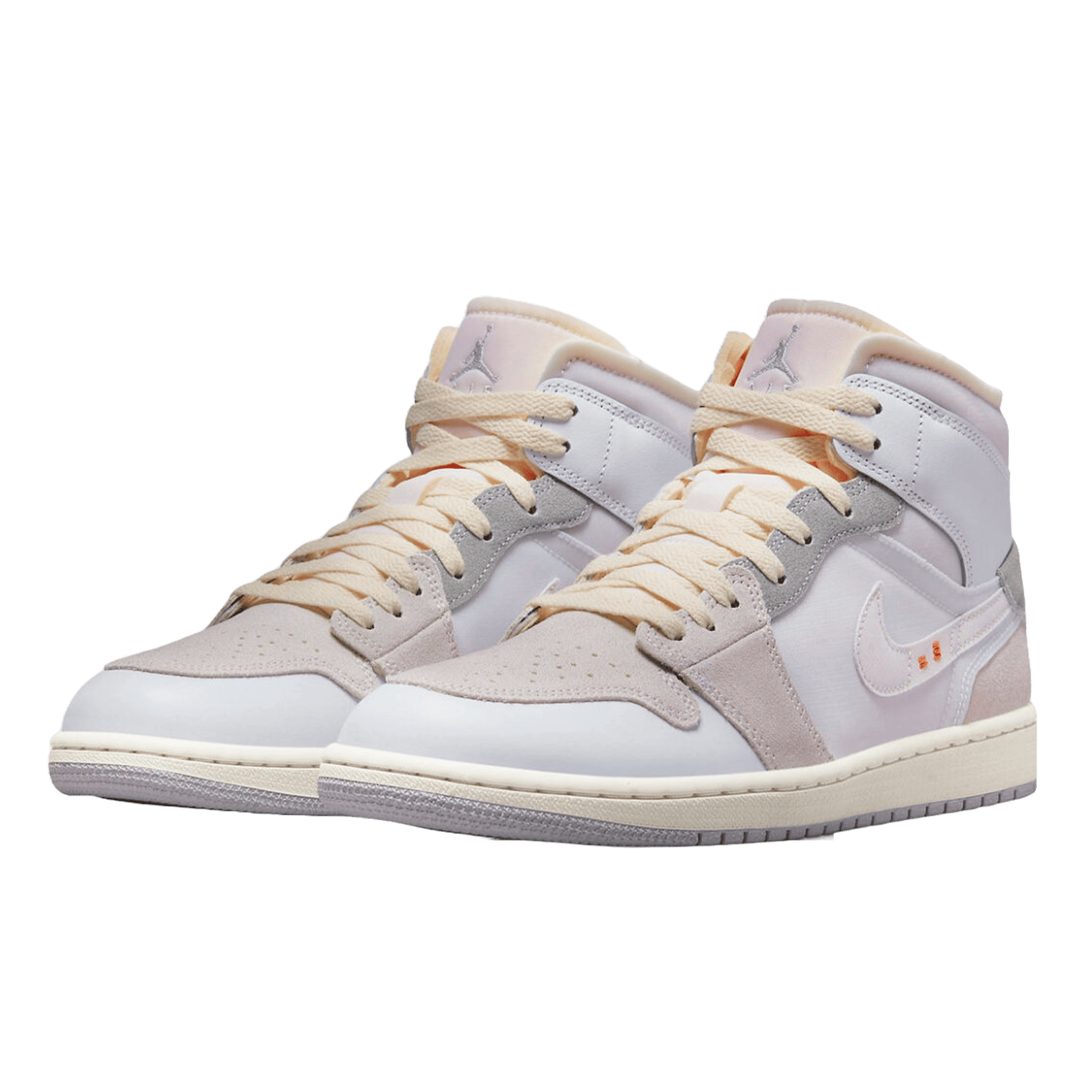 Nike Air Jordan 1 Mid SE Craft Inside Out White Grey Side