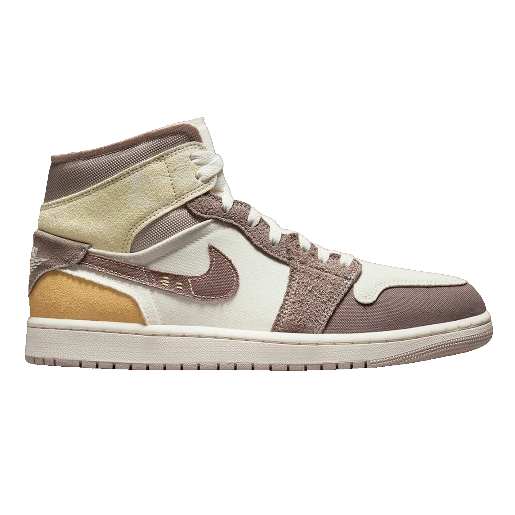 Nike Air Jordan 1 Mid SE Craft White Cement Grey Black