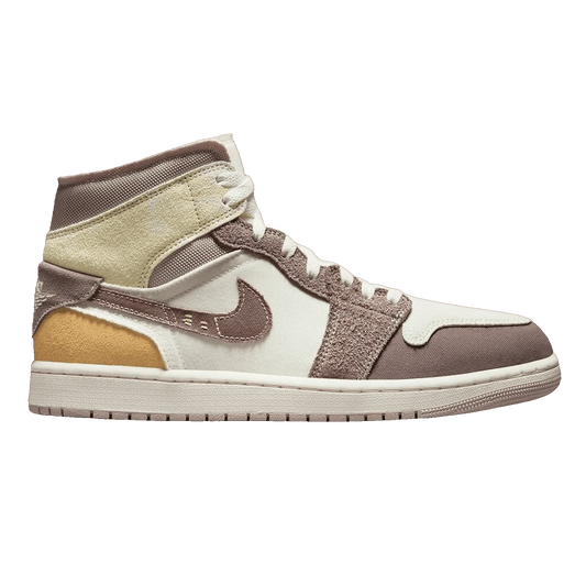 Nike Air Jordan 1 Mid SE Craft White Cement Grey Black