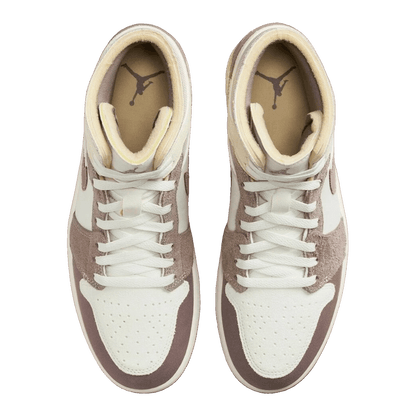 Nike Air Jordan 1 Mid SE Craft White Cement Grey Black