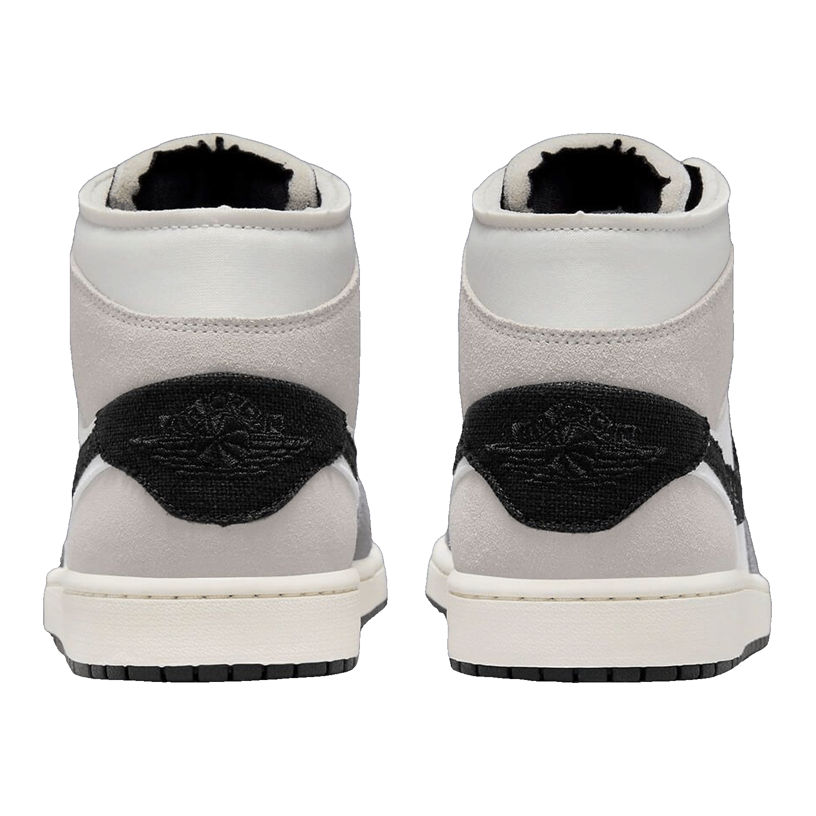 Nike Air Jordan 1 Mid SE Craft White Cement Grey Black (GS) Back