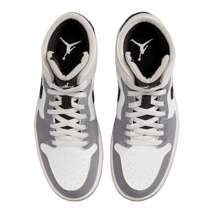 Nike Air Jordan 1 Mid SE Craft White Cement Grey Black (GS) Oben