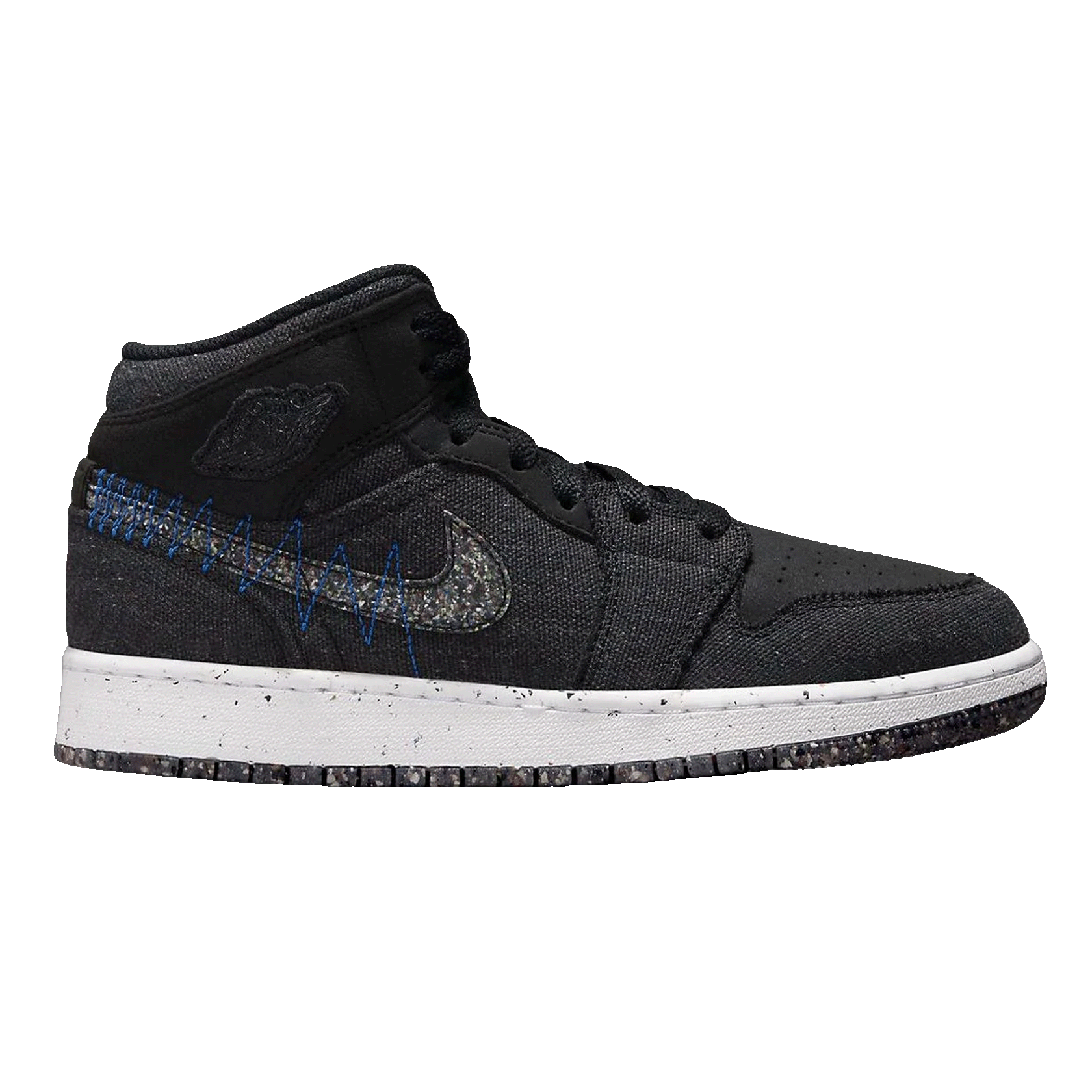 Nike Air Jordan 1 Mid SE Crater Black (GS)