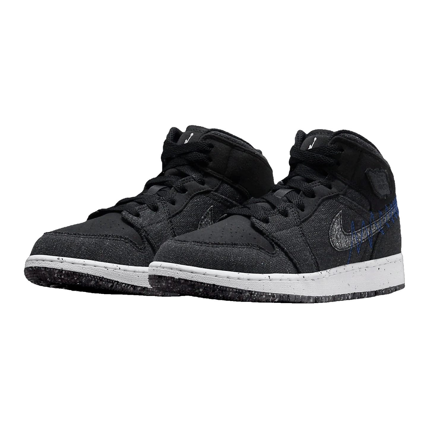 Nike Air Jordan 1 Mid SE Crater Black (GS) Side