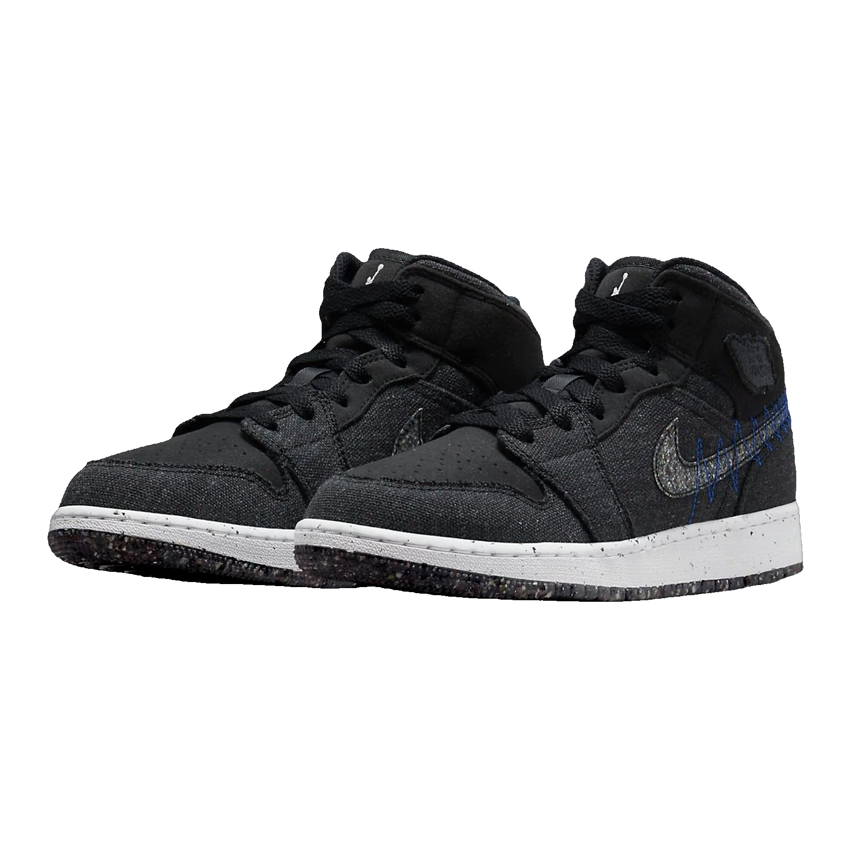 Nike Air Jordan 1 Mid SE Crater Black (GS) Side