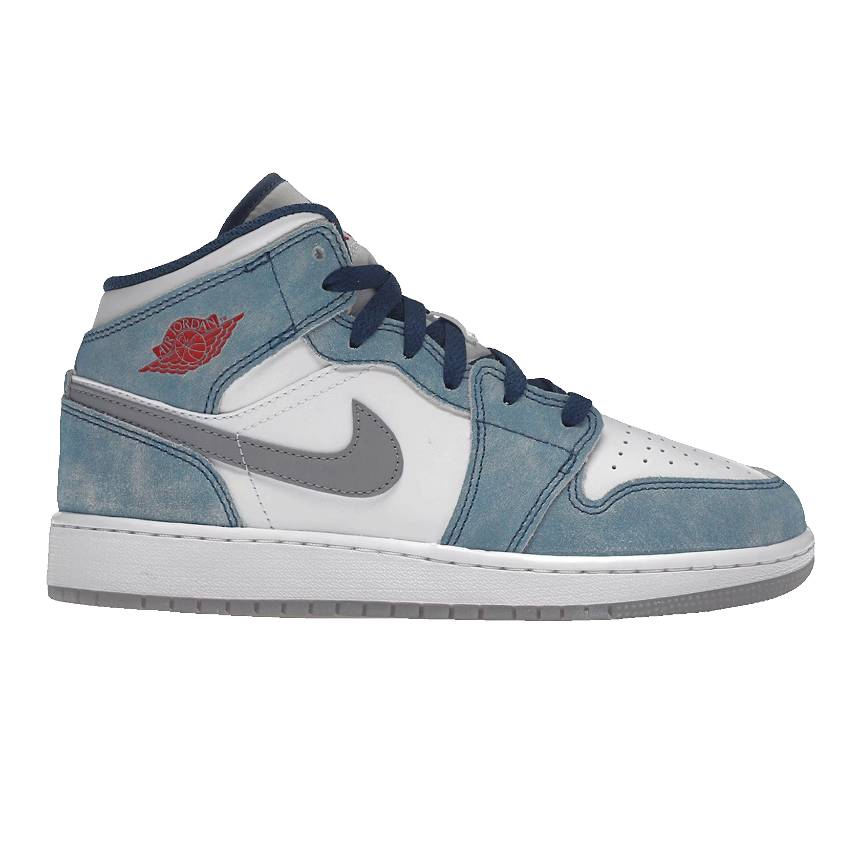 Nike Air Jordan 1 Mid SE French Blue Light Steel (GS)
