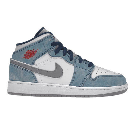 Nike Air Jordan 1 Mid SE French Blue Light Steel (GS)