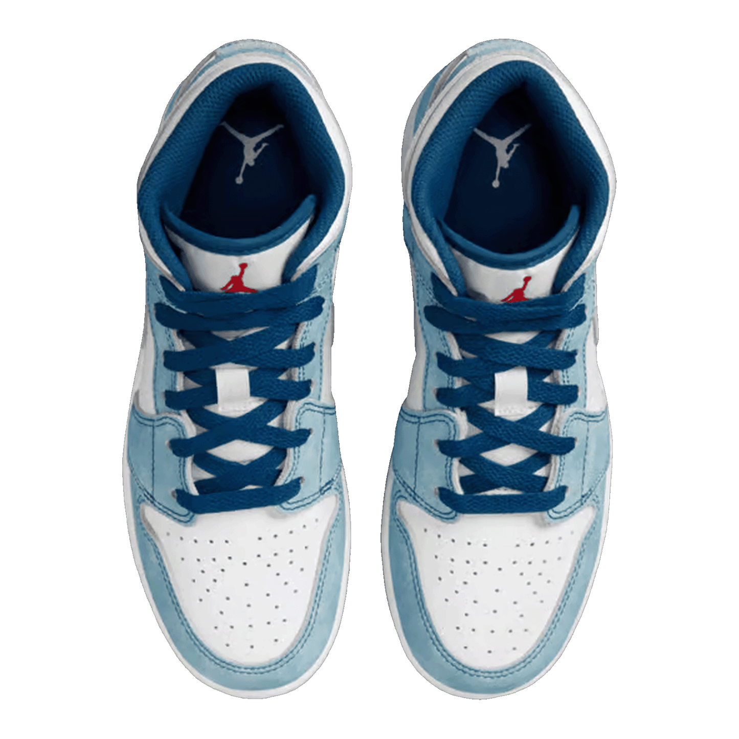 Nike Air Jordan 1 Mid SE French Blue Light Steel (GS) Oben