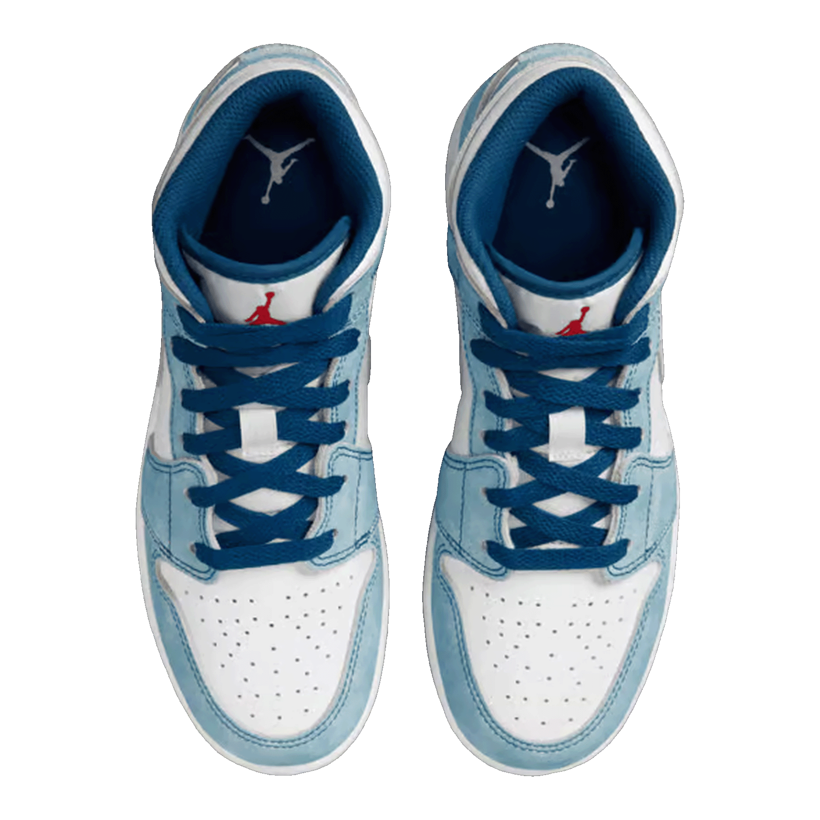 Nike Air Jordan 1 Mid SE French Blue Light Steel (GS) Oben