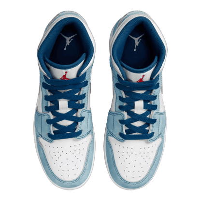 Nike Air Jordan 1 Mid SE French Blue Light Steel (GS) Oben