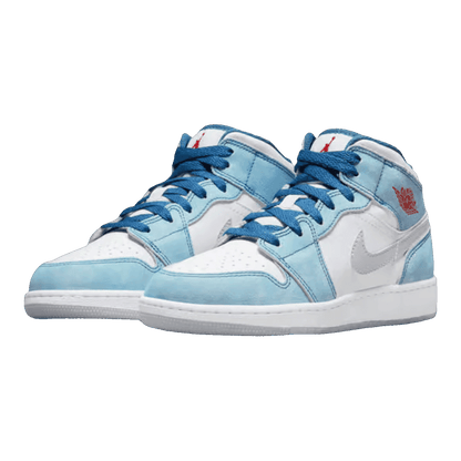Nike Air Jordan 1 Mid SE French Blue Light Steel (GS) Side