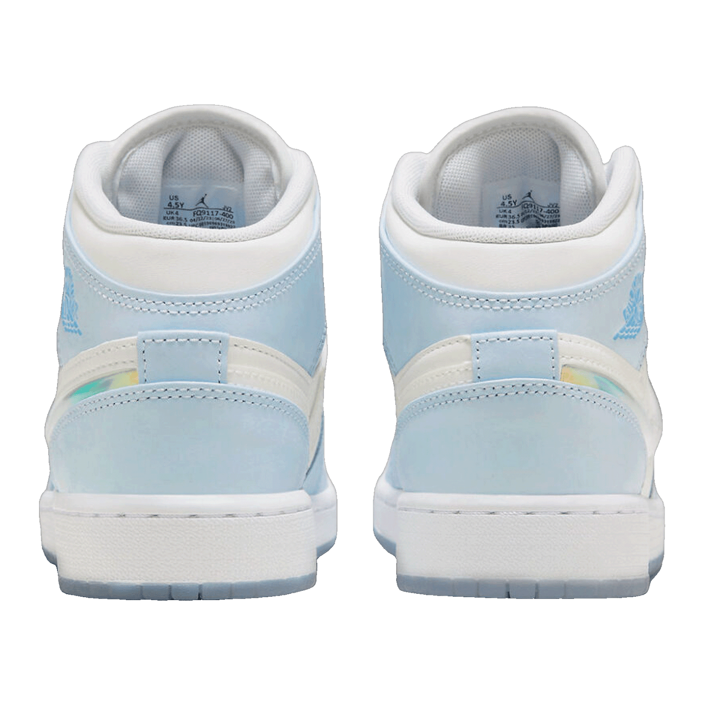 Nike Air Jordan 1 Mid SE Glitter Swoosh (GS) Back