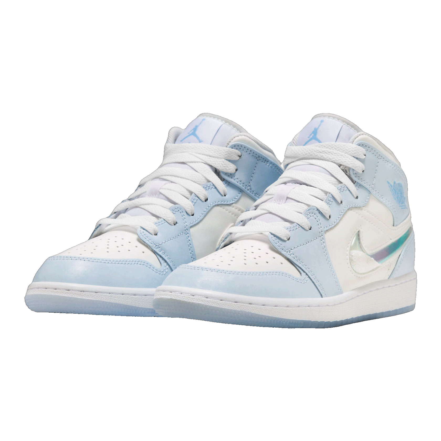 Nike Air Jordan 1 Mid SE Glitter Swoosh (GS) Side