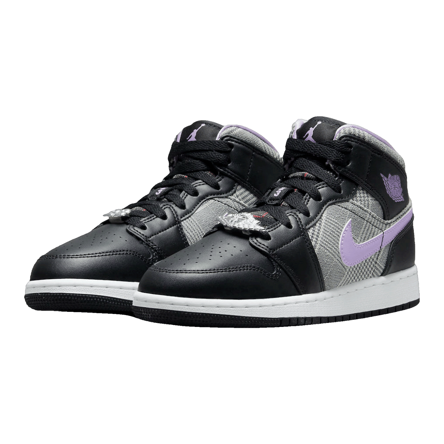 Nike Air Jordan 1 Mid SE Houndstooth (GS) Side