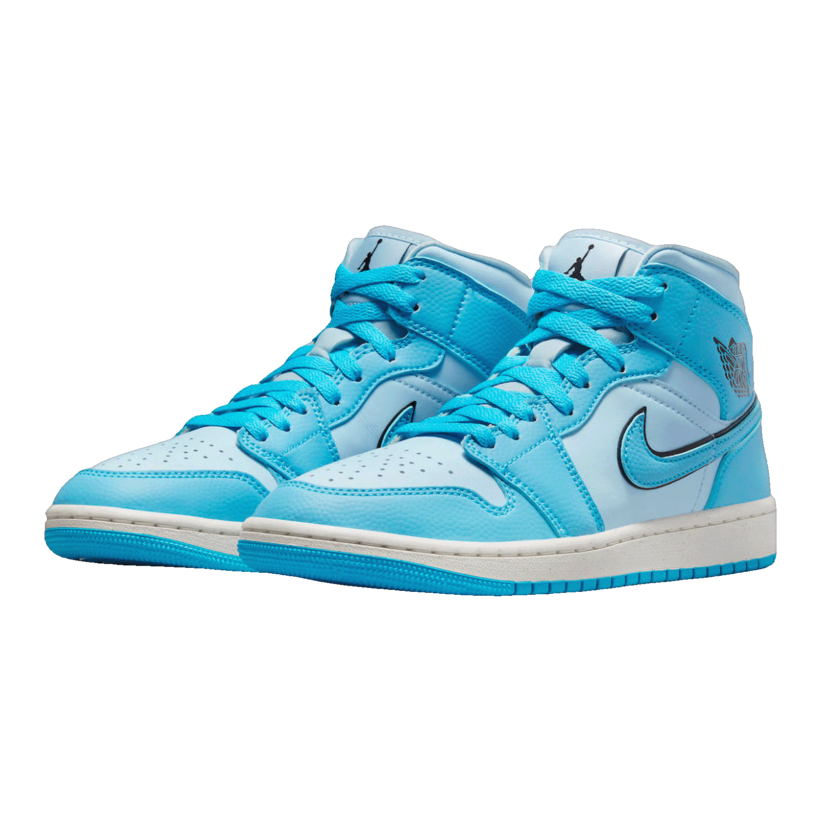 Nike Air Jordan 1 Mid SE Ice Blue (W) Side